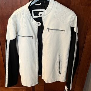 Wilsons Leather White and Black Jacket